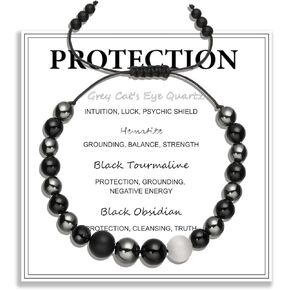 Anxiety Relief Items Bracelet for Women, Depression Stress Relief Anti Anxiety Gifts Spiritual Jewelry Natural Healing Crystals for Calm & Balance