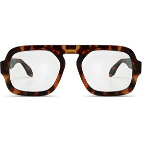 ADE WU Fashion Glasses for Women 70s Vintage Non Prescription Glasses Frames Retro Square Aviator Fake Glasses