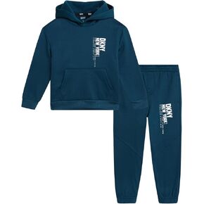 مجموعة DKNY Baby Boys Joggers - 2 قطعة مريحة Fleece Pullover Crewneck Sweatshirt و Sweatpants للأطفال الصغار الصغار الصغار