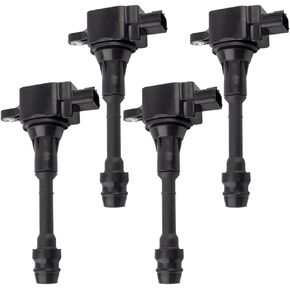 Ignition Coil Packs Set of 4 Compatible With Nissan X-Trail Altima Sentra 2.5L L4 2002 2003 2004 2005 2006 2007 Replacement For 22448-8H315 UF350