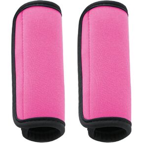 2 Pack Luggage Handle Wraps for Suitcase, Bright Color Comfort Soft Handle Covers (Black)