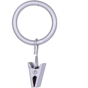 Kenney Clip Rings for 5/8" to 3/4" Diameter Curtain Rods, White, 14-Pack