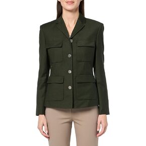 Theory Women's Flannel Long Sleeve Military Jacket