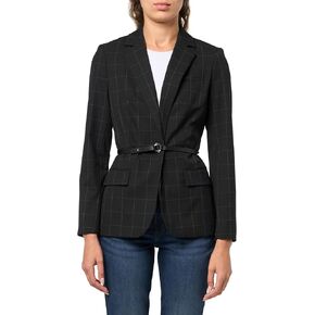 Calvin Klein Women's Blazer with Leather Waist Belt
