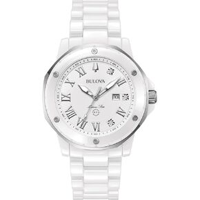Bulova Ladies 'Marc Anthony Marine Star White Ceramic and Stainsal Stains 3-quartz Watch Style: 98P222
