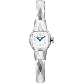 Bulova Limited Limited Edition American Girl 2 Hand Silver Stafless Steel Quartz Bangle Watch Style: 96L333