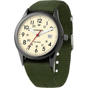 Expedition Scout Wrist Watch for Men Women 38mm Rugged Outdoor Wind Up Military Analog Watches, Everyday Quartz Wristwatch for All