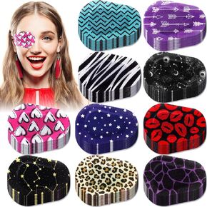 100 Pcs Adhesive Eye Patches for Adults 3 x 2 Inch 10 Styles Designs Breathable Disposable Eye Patch for Women Men Lazy Eye Latex Free