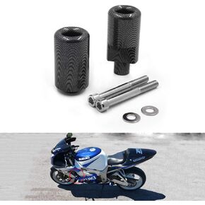 HTTMT MT219-008-CN No Cut Frame Slider Crash Protector Compatible with 2005 2006 Suzuki Gsxr 1000 Gsx-R Carbon