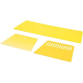 3 Pieces Auto Body Filler Spreaders Pp Putty Tool Flexible Edge Yellow for Car Foil Installation Tool Versatile