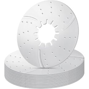 12 Pack 5th Wheel Hitch Lube Plate 10 Inch RV Camper Trailer Fifth Wheel Plate Disc Accessories for Trailer Safety Kit, 3/16 Inch Thick, White