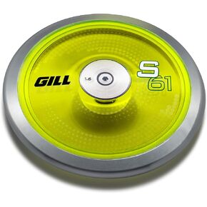 قرص دوار S6 من Gill Athletics للمسار - معدات تدريب رمي القرص 1 كجم، وزن حافة 60%، معدات رمي ​​المسار والميدان 1 كيلو، رمي القرص للرجال والنساء 1 كجم - 1 كيلو مضمار وميدان
