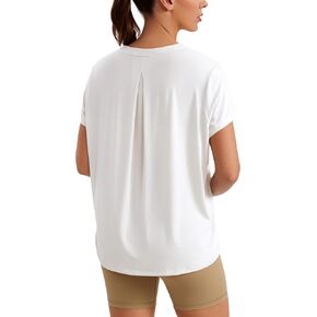 CRZ YOGA Short Sleeve Yoga Tops for Women Soft Loose Casual Flowy Shirts Crew Neck Workout Basic T-Shirt in Saudi Arabia