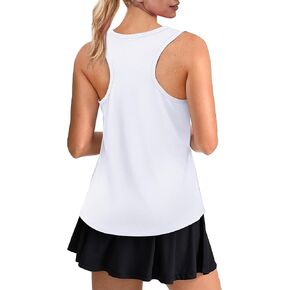 Womens Workout Tops Sleeveless Racerback Lightweight Active Tennis Yoga Shirts Athletic Running Tank Top for Women