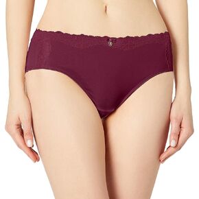 Curvy Couture Women's Plus Size Cotton Luxe & Lace Hipster