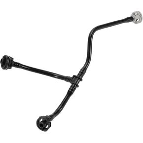 Cooling System Overflow Hose No.80A121081S/80A121164F Front Expansion Tank Hose Line Pipe for Audi Q5 2.0L 2016-2024 Plastic Black Good Sealing