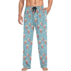 ALAZA Red Crab Cartoon Men's Straight-Fit Pajama Pants Sleep Pants Bottoms