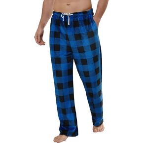 Vulcanodon Mens Flannel Pajama Pants Soft Fleece Plaid Bottoms with Pockets Sleep Lounge PJ in Saudi Arabia