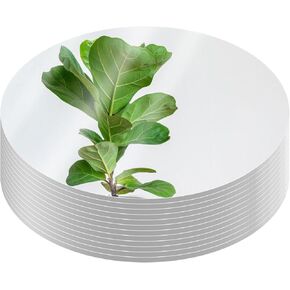 Unbreakable Mirror Centerpieces for Tables, 12 Pcs 12 inch Round Mirrors, Candle Plates, Wall Hangings