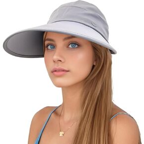 Lanzom Sun Visor Hats for Men Women Lightweight Packable Cooling Stretchy Visor Hat Beach Sun Hat for Running, Tennis, Golf