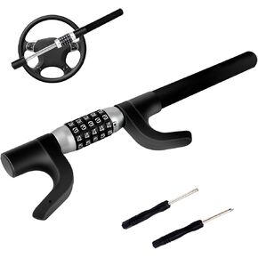Car Steering Lock Anti-Theft Device,Multiple Password High-Security, Adjustable Heavy-Duty Protective Retractable Universal Steering Lock for Cars, SUVs, Trucks