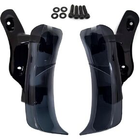 1 Pair ABS Big Size Fairing Windshield Air Deflectors Side Wing Deflectors for Harley Road Glide FLTRX 2015-2023 (Black)