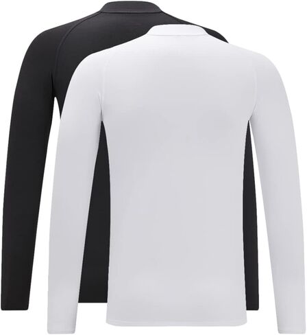 LEAO Youth Boys Compression Shirt Fleece Quick Dry Sports Baselayer Soccer Baseball Basketball Undershirt in Saudi Arabia
