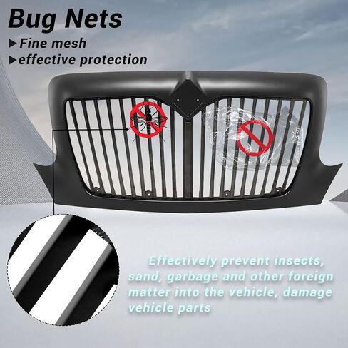 Replace the Spray Painted Black Front Grille Fits 2002-2019 International Durastar 4300 in Saudi Arabia