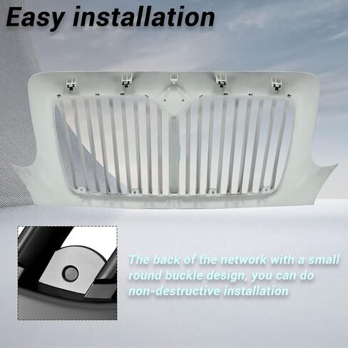 Replace the Spray Painted Black Front Grille Fits 2002-2019 International Durastar 4300 in Saudi Arabia