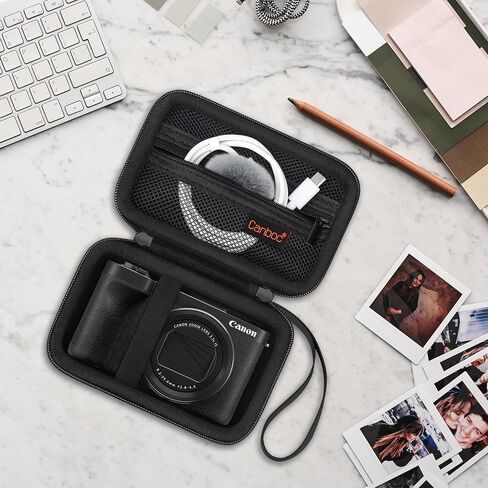 Canboc Camera Case for Ricoh GR III HDF/GR IIIx/GR III/GR II/GR Digital Camera, Point and Shoot Video Camera Bag, Zipper Mesh Pocket fits USB Cable, Batteries, Pink in Kuwait