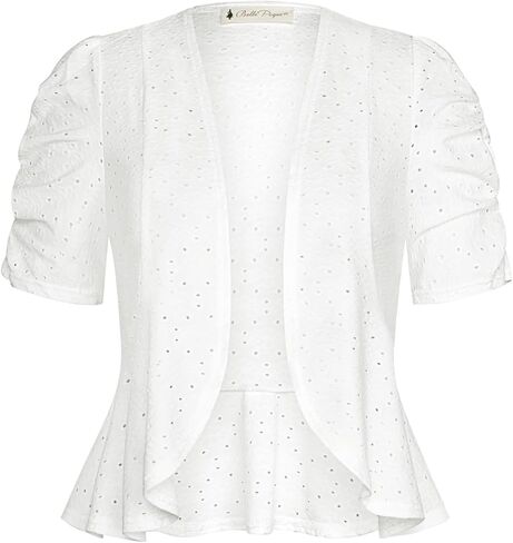 Belle Poque Women's 2025 Summer Bolero Shrug Lightweight Short Sleeve Cropped Open Front Cardigan for Dresses in Kuwait