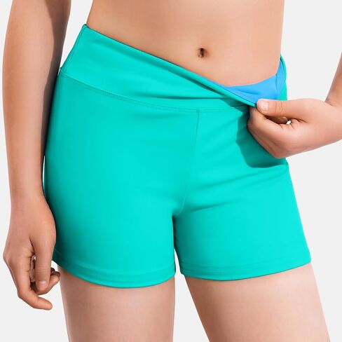 Hasmes 3 Pack Girls Bike Shorts Athletic Dance Cheer Germnastics Spandex Cartwheel Shorts للأطفال من 4 إلى 12 عامًا in Kuwait