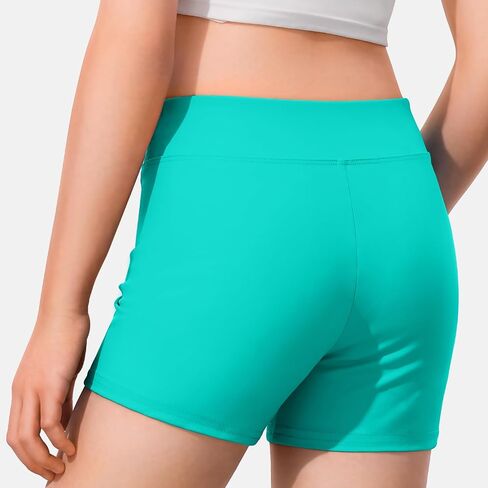 Hasmes 3 Pack Girls Bike Shorts Athletic Dance Cheer Germnastics Spandex Cartwheel Shorts للأطفال من 4 إلى 12 عامًا in Kuwait