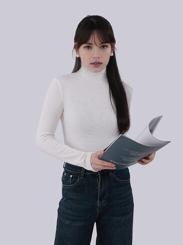 Turtle Necks Tops for Women 2025 Cute Knitted Warm Fitted Sweater Business Outfits Turtleneck Sweaters for Women in Saudi Arabia