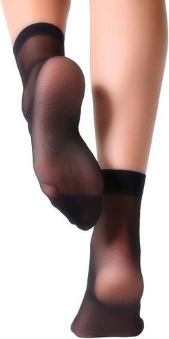 MANZI 12 Pairs Nylon Pantyhose Socks Ankle Sheer Hosiery in Saudi Arabia