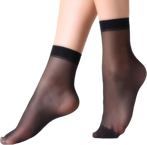 MANZI 12 Pairs Nylon Pantyhose Socks Ankle Sheer Hosiery in Saudi Arabia