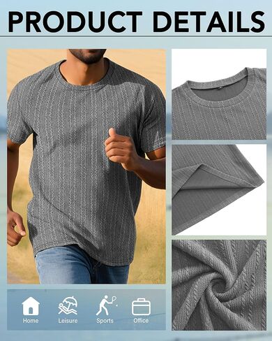 3 Pack Men's Big and Tall T-Shirts, Short Sleeve Crewneck Shirt Causal Dry Fit T-Shirt Athletic Running Gym Tee Tops in Kuwait