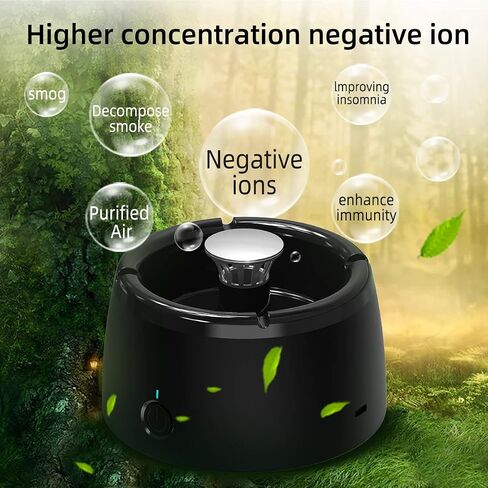Smokeless Ashtrays for Cigarettes Indoor,Smokeless Ash tray for Home,Smoke Buddy Air Purifier,Smoke Eaters for Cigarette Smoke - Black in Saudi Arabia