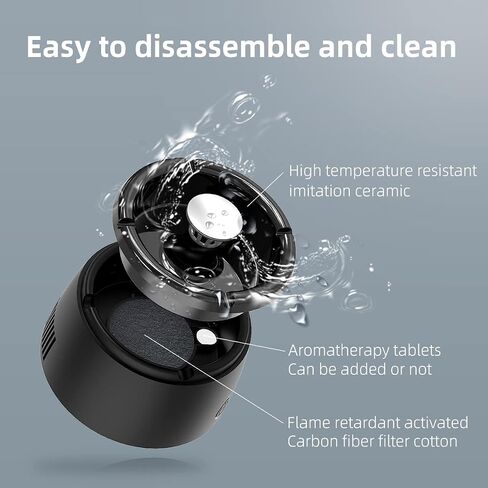Smokeless Ashtrays for Cigarettes Indoor,Smokeless Ash tray for Home,Smoke Buddy Air Purifier,Smoke Eaters for Cigarette Smoke - Black in Saudi Arabia