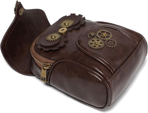 Renaissance Messenger Bag, Medieval Steampunk Goth Messenger Satchel Bag, Pirate Coin Small Pouch for Ren Faire in Kuwait
