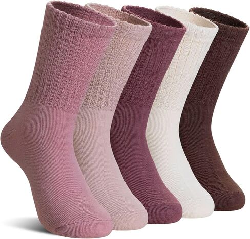 Dosmart Kids Girls Boys Socks الشباب في سن المراهقة الرياضة الرياضية الرياضية لينة الجوارب طاقم القطن الناعم التنفس 5 أزواج in Kuwait