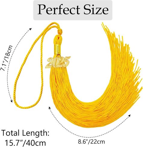 2024 Graduation Tassel, Royal Blue and White Tassel for Graduation Cap with 2024 Year Gold Charm for Graduation Ceremony Tassel Accessories in Kuwait