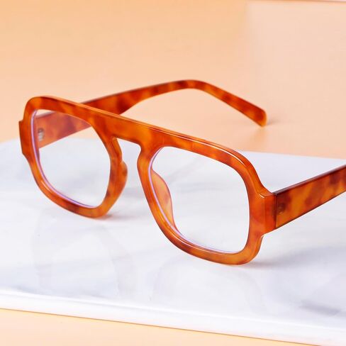 ADE WU Fashion Glasses for Women 70s Vintage Non Prescription Glasses Frames Retro Square Aviator Fake Glasses in Saudi Arabia