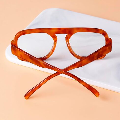 ADE WU Fashion Glasses for Women 70s Vintage Non Prescription Glasses Frames Retro Square Aviator Fake Glasses in Saudi Arabia