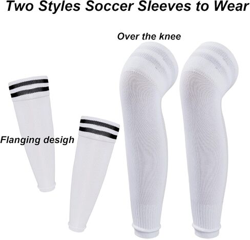 2Pairs Soccer Socks Soccer Leg Sleeves Socks Athletic Socks Football Baseball Softball in Saudi Arabia