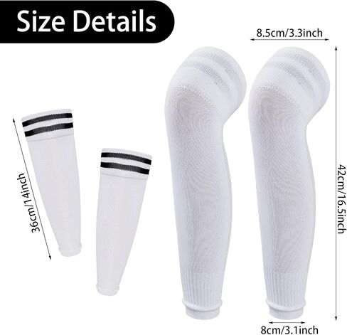 2Pairs Soccer Socks Soccer Leg Sleeves Socks Athletic Socks Football Baseball Softball in Saudi Arabia