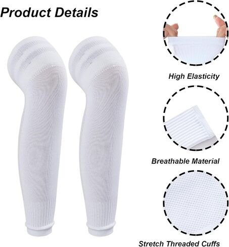 2Pairs Soccer Socks Soccer Leg Sleeves Socks Athletic Socks Football Baseball Softball in Saudi Arabia