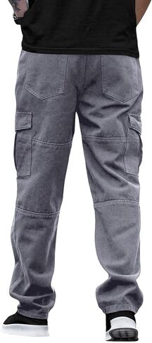 Verdusa Men's Casual Denim Cargo Pants Jeans with Cargo Pockets in Kuwait