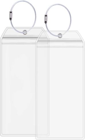 2Pack Transparent Cruise Tags Holder for Luggage E-Tags Suitable for Cruise Travel Waterproof in Saudi Arabia