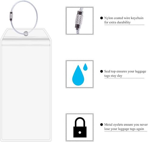 2Pack Transparent Cruise Tags Holder for Luggage E-Tags Suitable for Cruise Travel Waterproof in Saudi Arabia